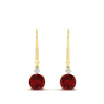 Load image into Gallery viewer, 2-carat-cute-round-cut-diamond-dangle-lever-back-earrings-with-ruby-in-yellow-gold-FDEAR11242GRUDR-2.00CT-NL-YG.jpg