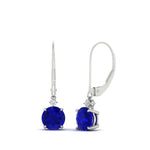 Load image into Gallery viewer, 2-carat-cute-round-cut-diamond-dangle-lever-back-earrings-with-sapphire-in-white-gold-FDEAR11242GSABL-2.00CT-NL-WG.jpg