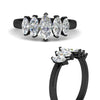 Load image into Gallery viewer, 2-carat-diamond-marquise-classic-wedding-band-5-stone-in-black-gold-fdwb8008mqangle3-2.00ct-nl-bg.jpg