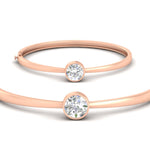 Load image into Gallery viewer, Round Solitaire Bangle Hinged Bracelet