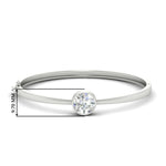 Load image into Gallery viewer, Round Solitaire Bangle Hinged Bracelet