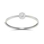 Load image into Gallery viewer, Round Solitaire Bangle Hinged Bracelet