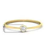 Load image into Gallery viewer, Round Solitaire Bangle Hinged Bracelet