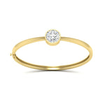 Load image into Gallery viewer, Round Solitaire Bangle Hinged Bracelet