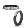 Load image into Gallery viewer, 2-carat-diamond-wedding-ring-stack-emerald-cut-in-black-gold-FD8126EMBANGLE3-2.00CT-NL-BG