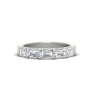 2 Carat Colored Wedding Ring Stack Emerald Cut