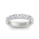 Load image into Gallery viewer, 2-carat-diamond-wedding-ring-stack-emerald-cut-in-white-gold-FD8126EMBANGLE5-2.00CT-NL-WG
