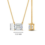 Load image into Gallery viewer, Emerald Cut East West Solitaire Pendant
