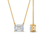 Load image into Gallery viewer, Emerald Cut East West Solitaire Pendant
