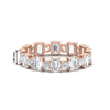 Load image into Gallery viewer, 2 Carat Emerald And Round Cut Eternity Diamond Band