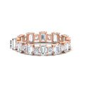 Thumbnail 11 - 2 Carat Emerald And Round Cut Eternity Diamond Band