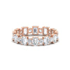 Load image into Gallery viewer, 2 Carat Emerald And Round Cut Eternity Diamond Band
