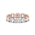 Thumbnail 10 - 2 Carat Emerald And Round Cut Eternity Diamond Band
