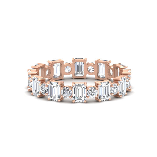 2 Carat Emerald And Round Cut Eternity Diamond Band