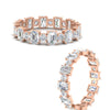 Load image into Gallery viewer, 2 Carat Emerald And Round Cut Eternity Diamond Band
