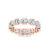 Load image into Gallery viewer, 2 Carat Emerald And Round Cut Eternity Diamond Band