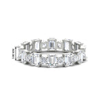 Load image into Gallery viewer, 2 Carat Emerald And Round Cut Eternity Diamond Band
