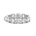 Thumbnail 47 - 2 Carat Emerald And Round Cut Eternity Diamond Band