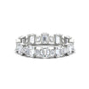 Load image into Gallery viewer, 2 Carat Emerald And Round Cut Eternity Diamond Band