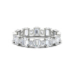 Load image into Gallery viewer, 2 Carat Emerald And Round Cut Eternity Diamond Band
