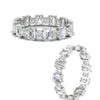 Load image into Gallery viewer, 2 Carat Emerald And Round Cut Eternity Diamond Band