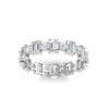 Load image into Gallery viewer, 2 Carat Emerald And Round Cut Eternity Diamond Band