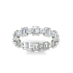 Load image into Gallery viewer, 2 Carat Emerald And Round Cut Eternity Diamond Band
