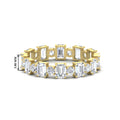 Thumbnail 5 - 2 Carat Emerald And Round Cut Eternity Diamond Band