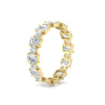 Load image into Gallery viewer, 2 Carat Emerald And Round Cut Eternity Diamond Band
