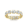 Load image into Gallery viewer, 2 Carat Emerald And Round Cut Eternity Diamond Band