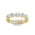 Thumbnail 8 - 2 Carat Emerald And Round Cut Eternity Diamond Band