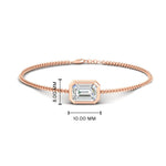 Load image into Gallery viewer, 2-carat-bezel-set-emerald-chain-bracelet