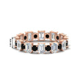 Thumbnail 41 - 2 Carat Emerald And Round Cut Eternity Diamond Band