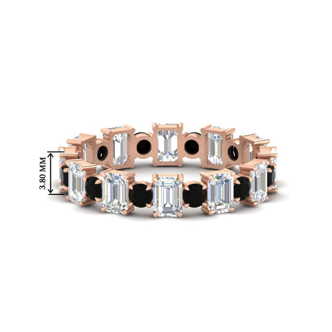 2 Carat Emerald And Round Cut Eternity Diamond Band