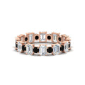 Thumbnail 40 - 2 Carat Emerald And Round Cut Eternity Diamond Band