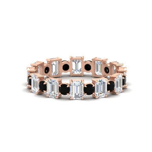 2 Carat Emerald And Round Cut Eternity Diamond Band