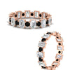 Load image into Gallery viewer, 2 Carat Emerald And Round Cut Eternity Diamond Band