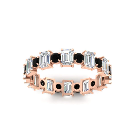 2 Carat Emerald And Round Cut Eternity Diamond Band
