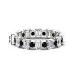 Load image into Gallery viewer, 2 Carat Emerald And Round Cut Eternity Diamond Band
