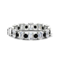 Thumbnail 77 - 2 Carat Emerald And Round Cut Eternity Diamond Band