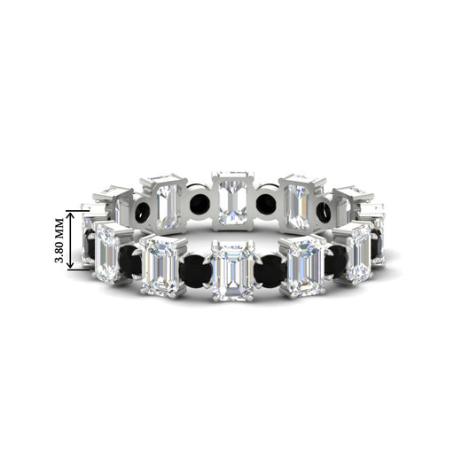 2 Carat Emerald And Round Cut Eternity Diamond Band