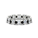 Load image into Gallery viewer, 2 Carat Emerald And Round Cut Eternity Diamond Band
