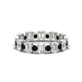 Thumbnail 76 - 2 Carat Emerald And Round Cut Eternity Diamond Band