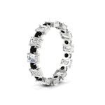 Load image into Gallery viewer, 2 Carat Emerald And Round Cut Eternity Diamond Band
