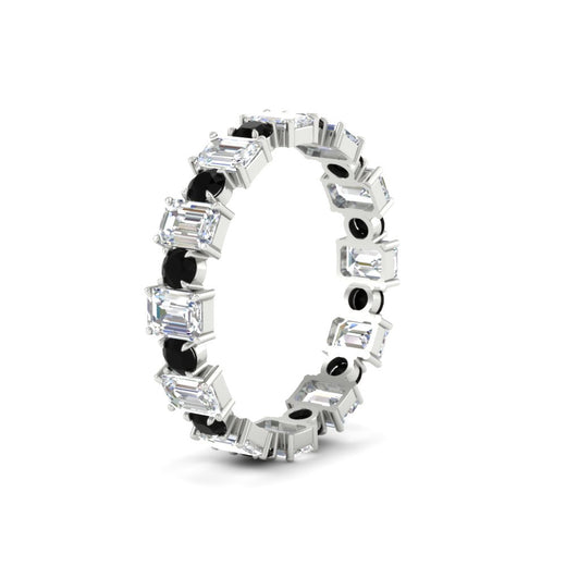 2 Carat Emerald And Round Cut Eternity Diamond Band