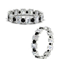 Thumbnail 79 - 2 Carat Emerald And Round Cut Eternity Diamond Band