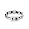 Load image into Gallery viewer, 2 Carat Emerald And Round Cut Eternity Diamond Band