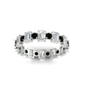 Thumbnail 80 - 2 Carat Emerald And Round Cut Eternity Diamond Band