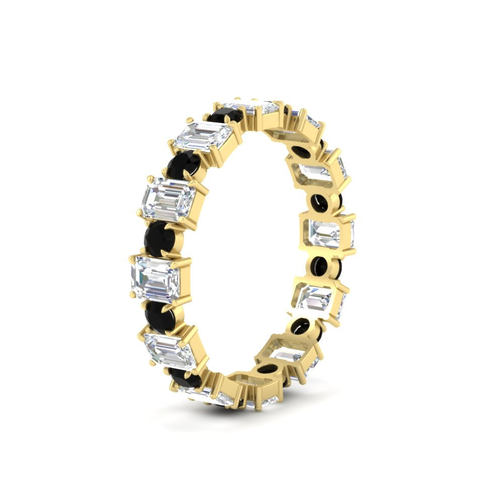 2 Carat Emerald And Round Cut Eternity Diamond Band