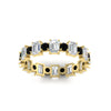 Load image into Gallery viewer, 2 Carat Emerald And Round Cut Eternity Diamond Band